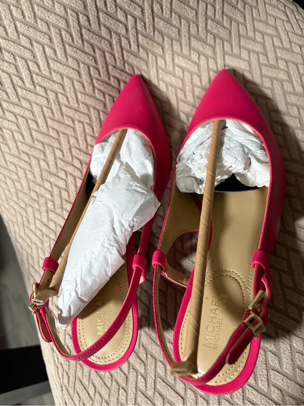 Michael Kors Pointed Slingback Heels in Hot Pink - Picture 5 of 7
